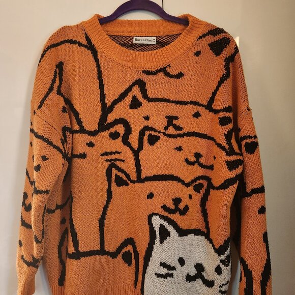 Roven Dino Cat Sweater - Picture 1 of 5